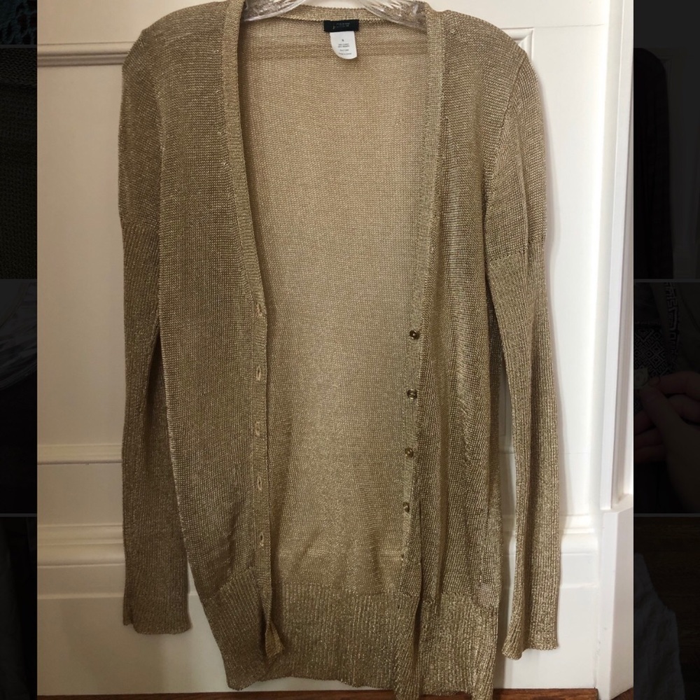 JCrew gold sweater